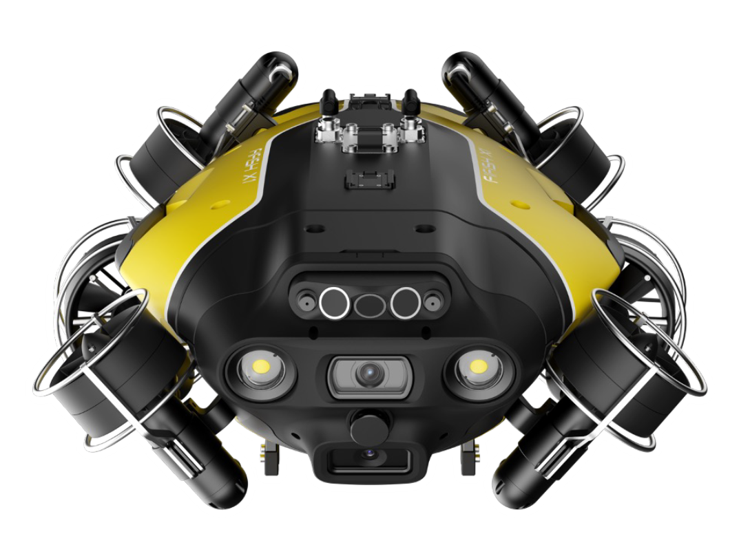 FIFISH X1のデュアルカメラと前面照明